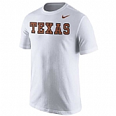Texas Longhorns Nike Wordmark WEM T-Shirt - White